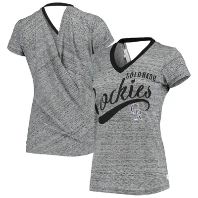 Women's Touch Royal New York Giants Triple Play V-Neck T-Shirt