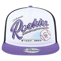 Casquette Snapback rétro 9FIFTY blanche des Rockies du Colorado de New Era pour jeunes