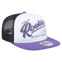 Casquette Snapback rétro 9FIFTY blanche des Rockies du Colorado de New Era pour jeunes
