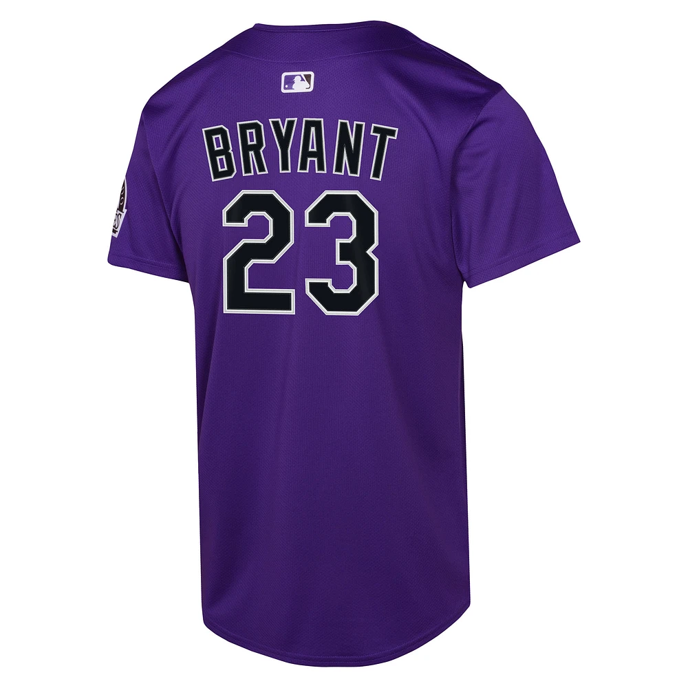 Youth Nike Kris Bryant Purple Colorado Rockies Alternate Limited Player Jersey
