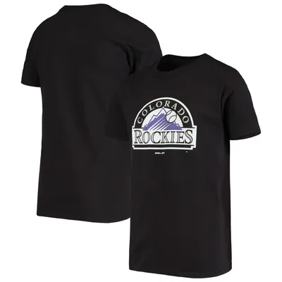 T-shirt noir de l'équipe avec logo principal des Colorado Rockies pour jeunes