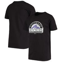 Youth Black Colorado Rockies Primary Logo Team T-Shirt