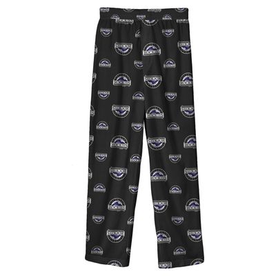 Youth Black Colorado Rockies Team Color Logo Pants