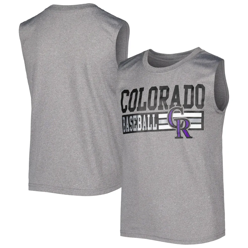 Youth White/Black Colorado Rockies V-Neck T-Shirt Size: Extra Large