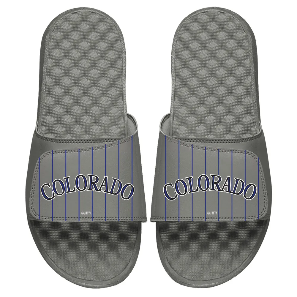 Montreal Expos ISlide Cooperstown Pinstripe Logo Slide Sandals - White