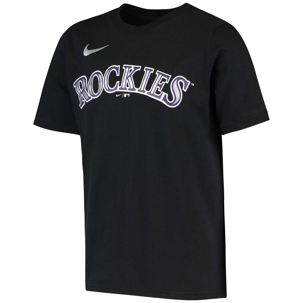 Youth Nike Charlie Blackmon Black Colorado Rockies Player Name & Number T-Shirt