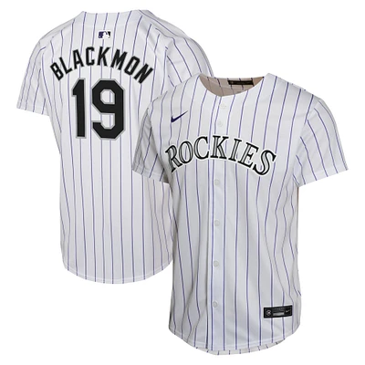 Youth Nike Charlie Blackmon White Colorado Rockies Home Game Player Jersey