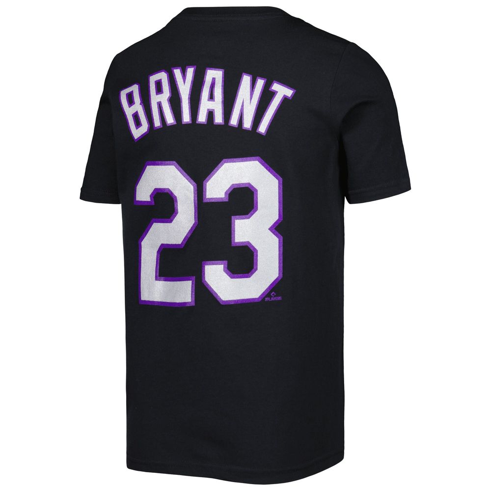 Youth Nike Kris Bryant Black Colorado Rockies Player Name & Number T-Shirt