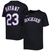 Youth Nike Kris Bryant Black Colorado Rockies Player Name & Number T-Shirt