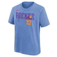 Youth Nike Kris Bryant Light Blue Colorado Rockies Fuse City Connect Name & Number T-Shirt