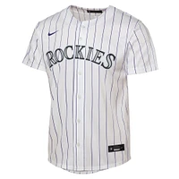 Maillot de joueur Nike Kris Bryant blanc pour jeunes Colorado Rockies Home Replica 2.0