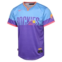 Maillot Nike City Connect Limited violet/bleu clair pour jeune Colorado Rockies 2025