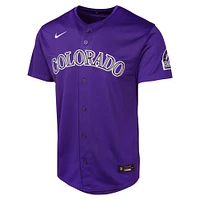 Maillot Nike Violet Colorado Rockies Alternate Limited pour jeunes