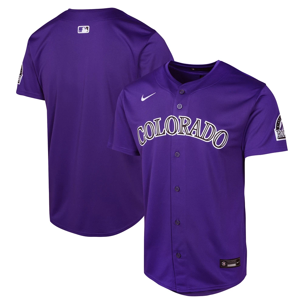 Maillot Nike Violet Colorado Rockies Alternate Limited pour jeunes