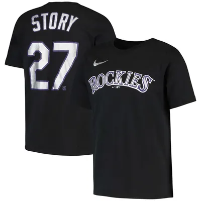 Trevor Story Colorado Rockies Nike Youth Name & Number T-Shirt - Black