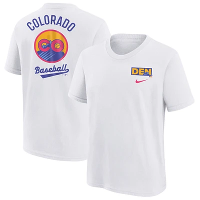 Youth Nike  White Colorado Rockies 2025 City Connect T-Shirt