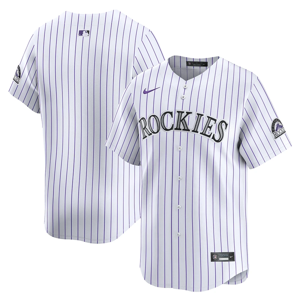 Maillot Nike Colorado Rockies Domicile Limité pour Jeunes, Blanc