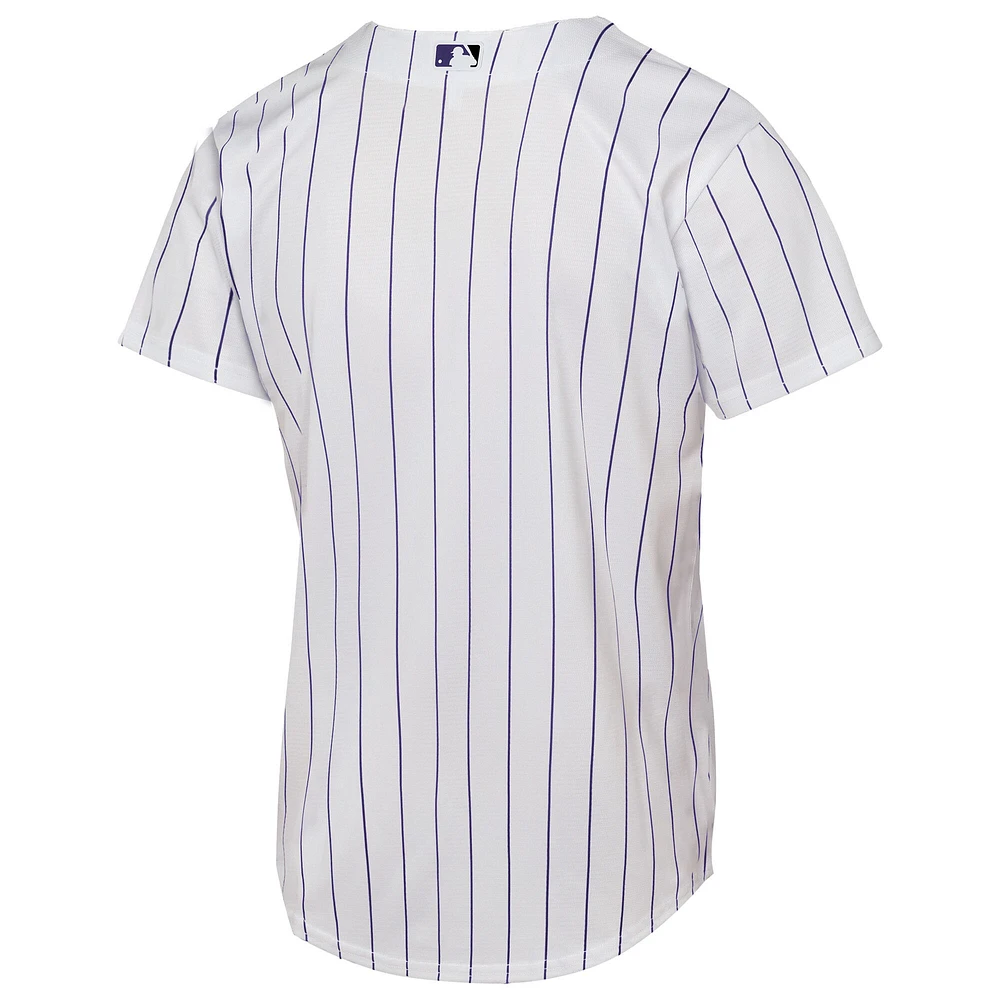 Maillot Nike blanc pour jeunes Colorado Rockies Domicile Réplique 2.0