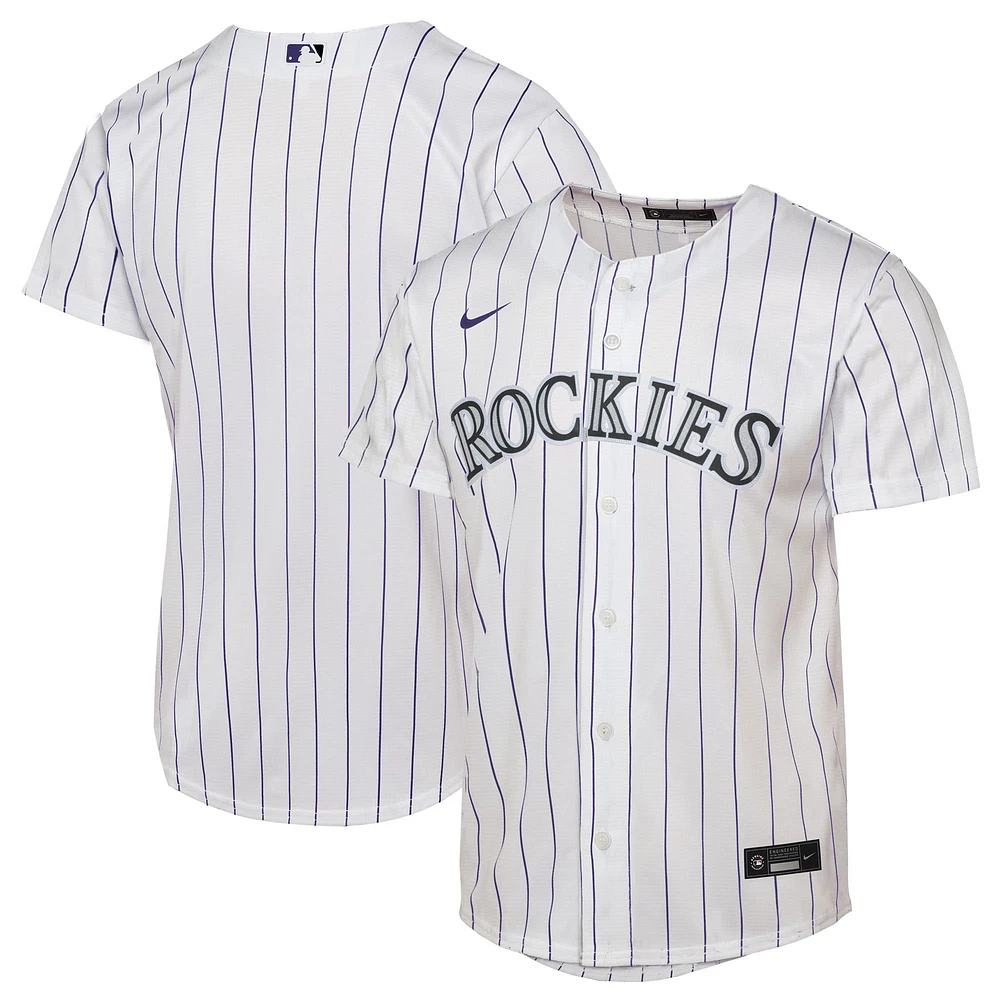 Maillot Nike blanc pour jeunes Colorado Rockies Domicile Réplique 2.0