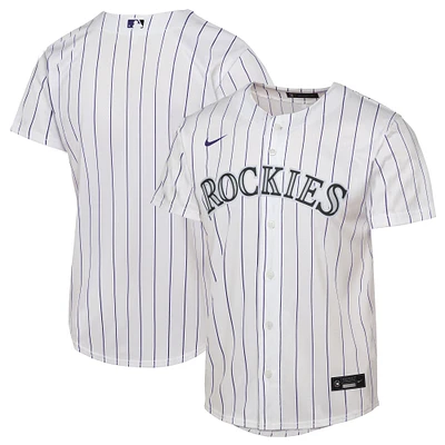 Maillot Nike blanc pour jeunes Colorado Rockies Domicile Réplique 2.0