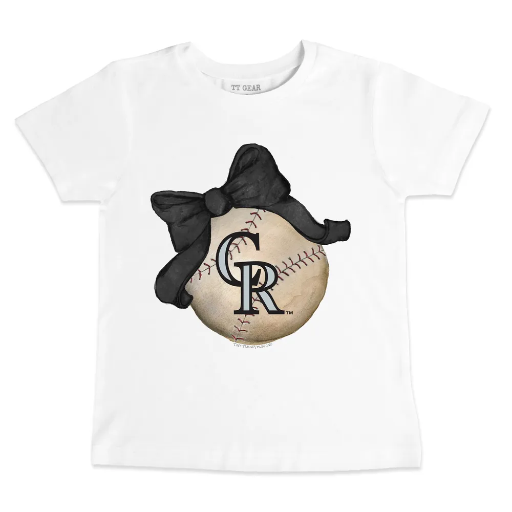 Youth Tiny Turnip White Colorado Rockies Baseball Love T-Shirt Size: Small