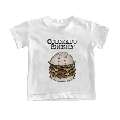 Colorado Rockies Tiny Turnip Youth Burger T-Shirt - White