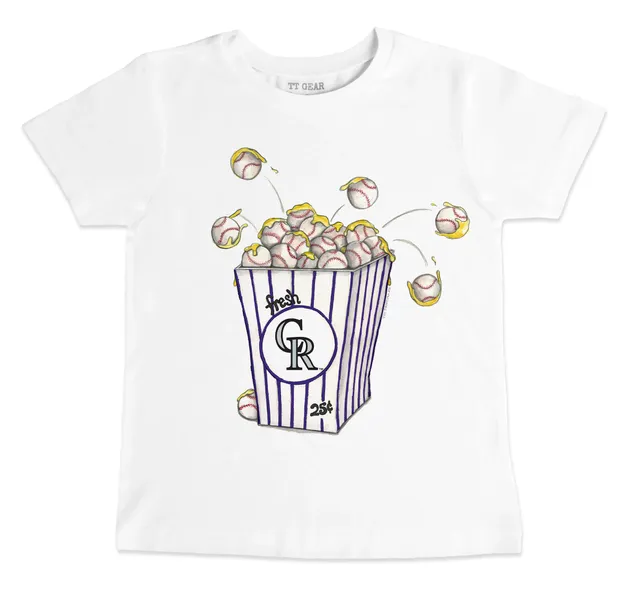 Tiny Turnip Colorado Rockies Youth White S'mores T-Shirt