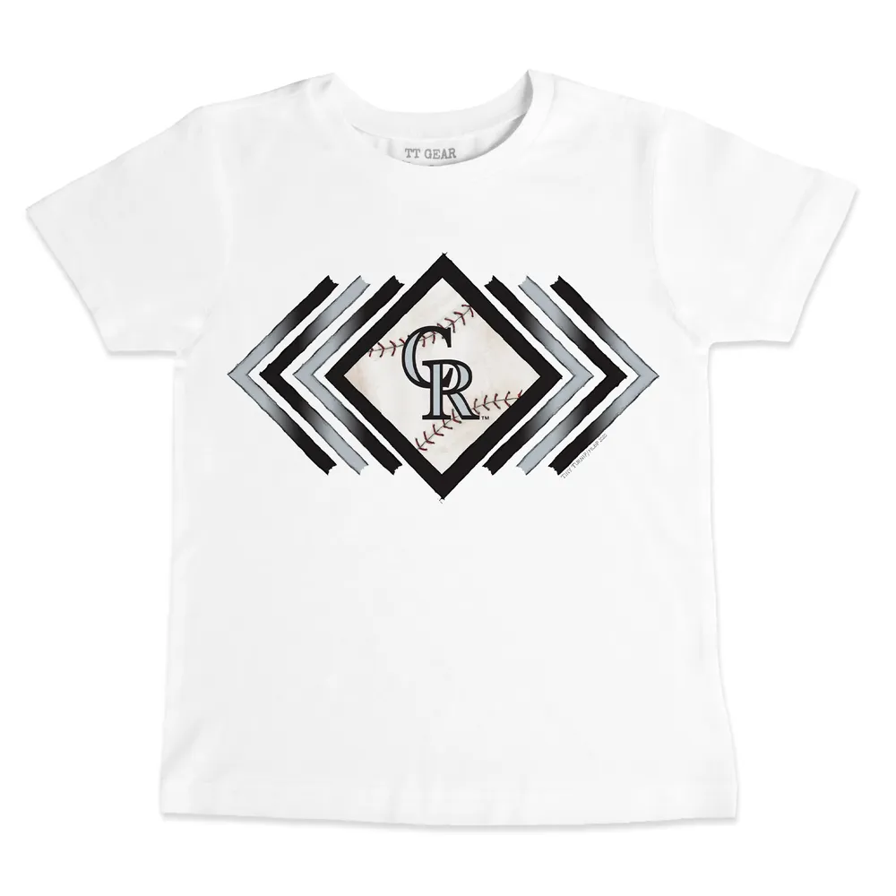 Youth White/Black Colorado Rockies V-Neck T-Shirt Size: Extra Large