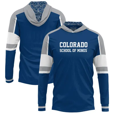 Colorado School of Mines Orediggers Long Sleeve Hoodie T-Shirt - Blue