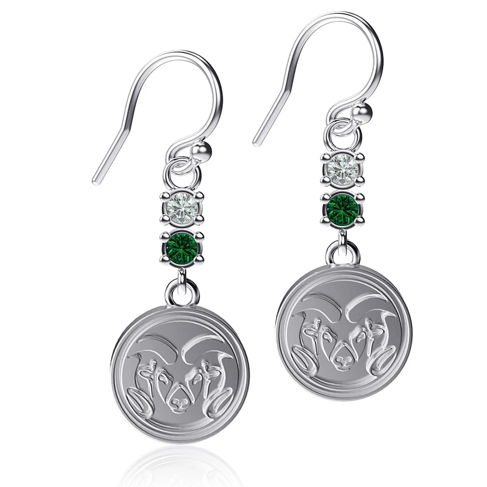 Dayna Designs Colorado State Rams Dangle Crystal Earrings