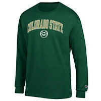 Men's Champion  Green Colorado State Rams Arch Over Logo Long Sleeve T-Shirt