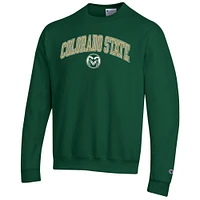 Men's Champion  Green Colorado State Rams Arch Over Logo Pullover Sweatshirt