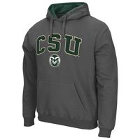 Men's Colosseum Charcoal Colorado State Rams Arch and Logo Pullover Hoodie