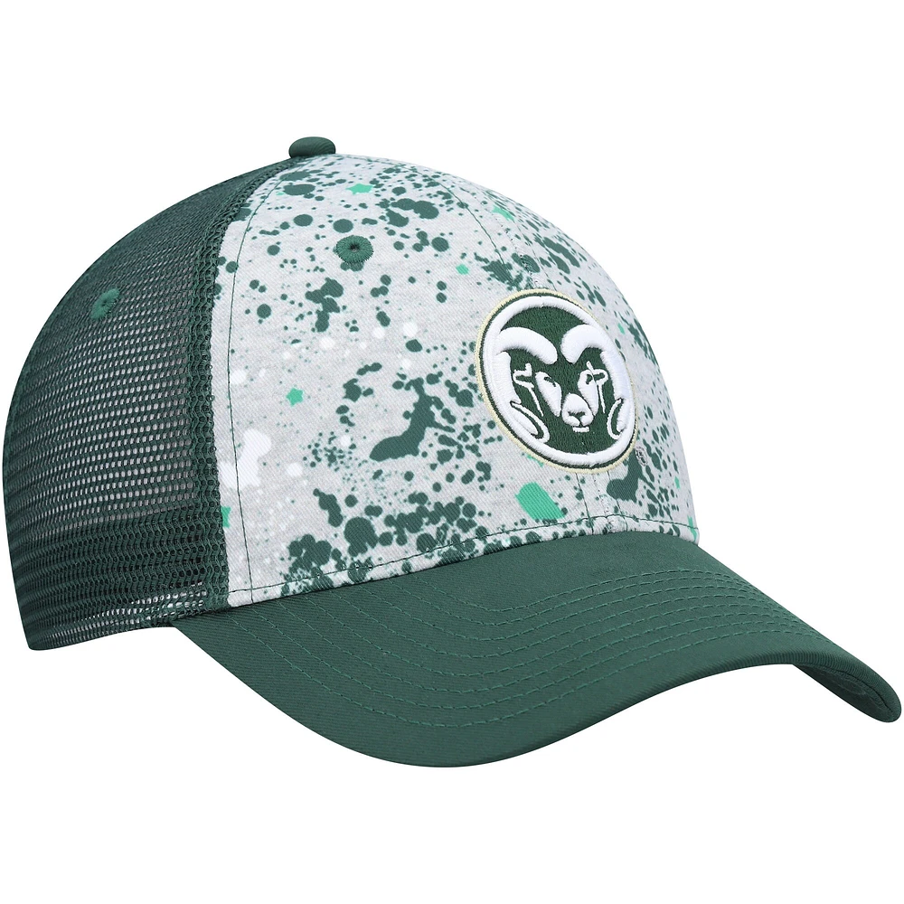 Men's Colosseum  Gray/Green Colorado State Rams Love Fern Trucker Snapback Hat