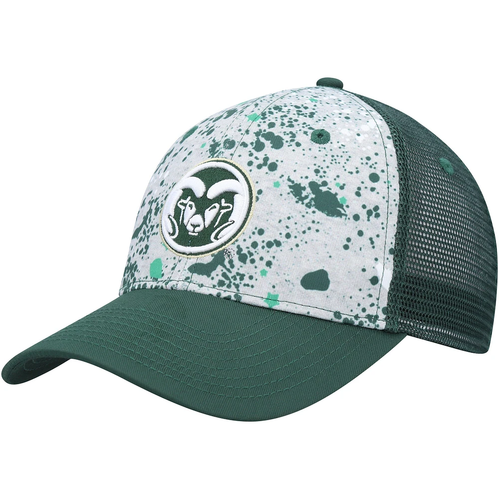 Men's Colosseum  Gray/Green Colorado State Rams Love Fern Trucker Snapback Hat