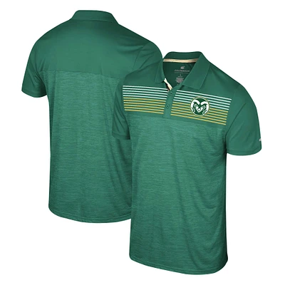 Men's Colosseum Green Colorado State Rams Langmore Polo