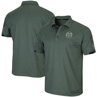 Colosseum Green Colorado State Rams OHT Military Appreciation Polo pour homme