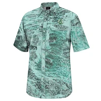 Men's Colosseum  Green Colorado State Rams Realtree Aspect Charter Full-Button Fishing Shirt