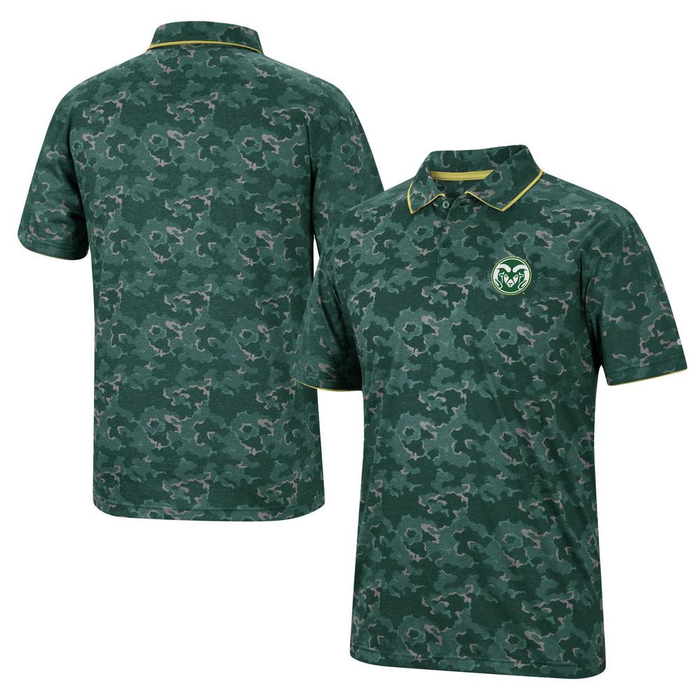 Men's Colosseum Green Colorado State Rams Speedman Polo