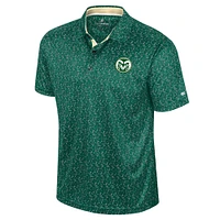 Polo de golf sublimé pour homme Colosseum Green Colorado State Rams