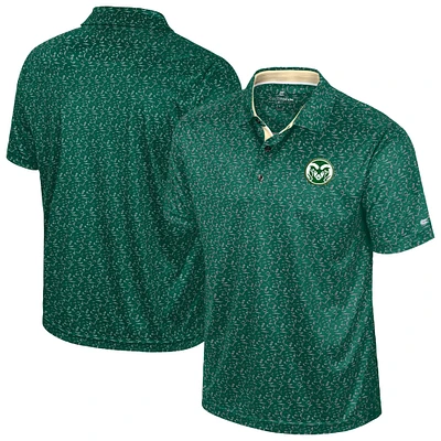 Polo de golf sublimé pour homme Colosseum Green Colorado State Rams