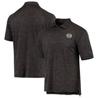 Men's Colosseum Heathered Black Colorado State Rams Logo Down Swing Polo