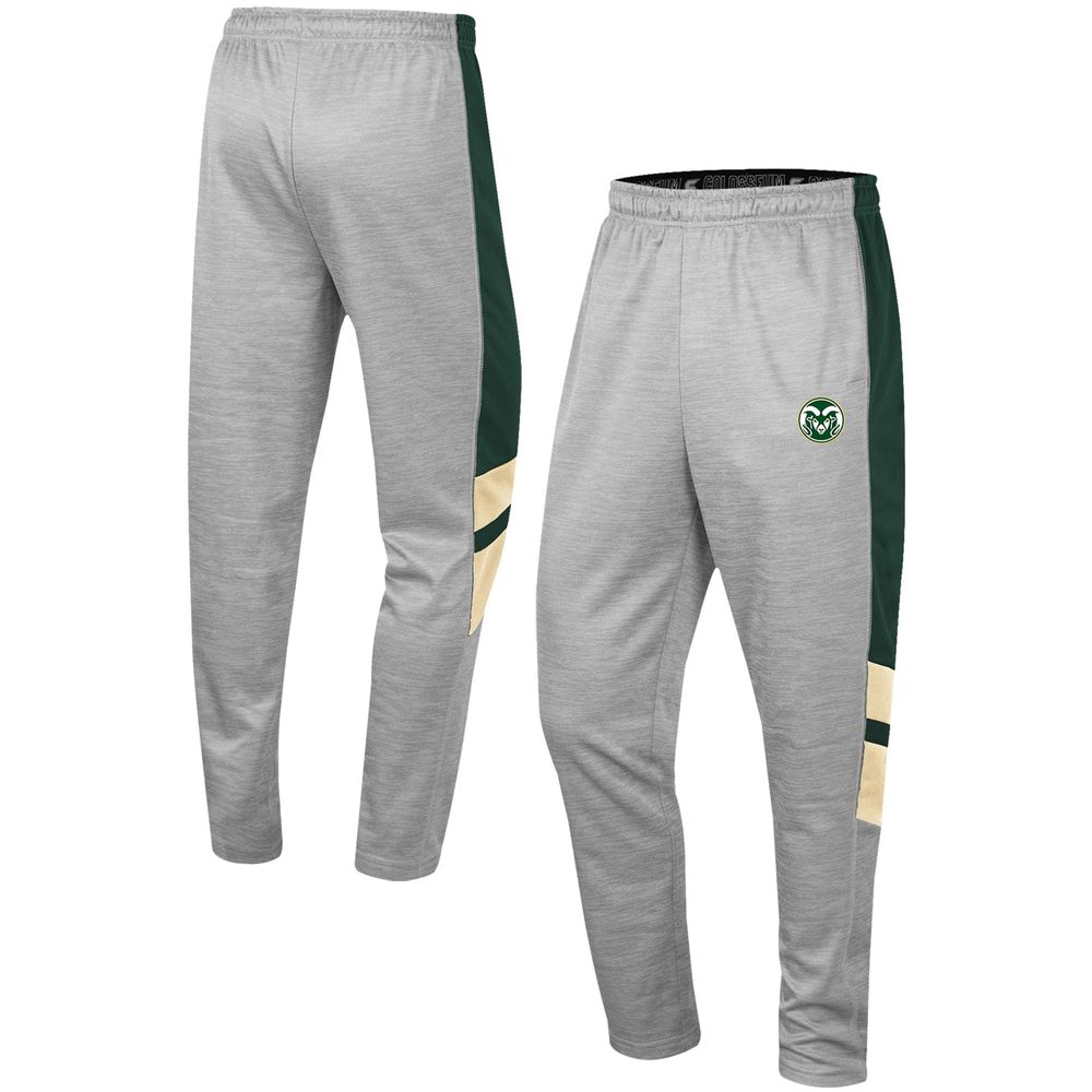 Men's Colosseum Heathered Gray/Green Colorado State Rams Bushwood Pants