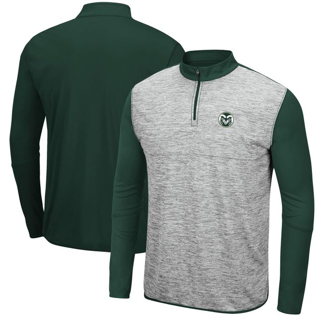 Veste Colosseum Homme Gris chiné/Vert Colorado State Rams Prospect Quarter-Zip