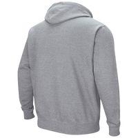 Men's Colosseum Heathered Gray Colorado State Rams Arch and Logo Pullover Hoodie