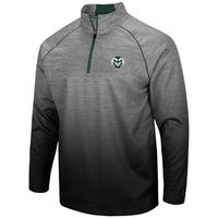 Men's Colosseum Heathered Gray Colorado State Rams Sitwell Raglan Quarter-Zip Jacket