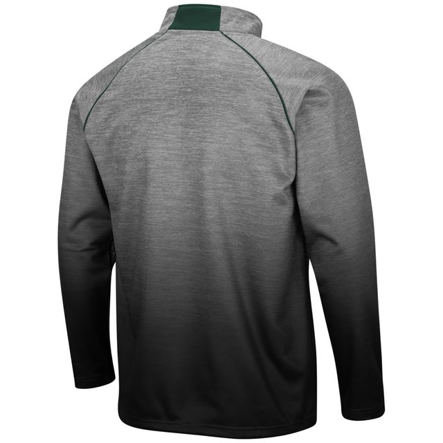 Colosseum Heathered Grey Colorado State Rams Sitwell Raglan Quarter-Zip Jacket