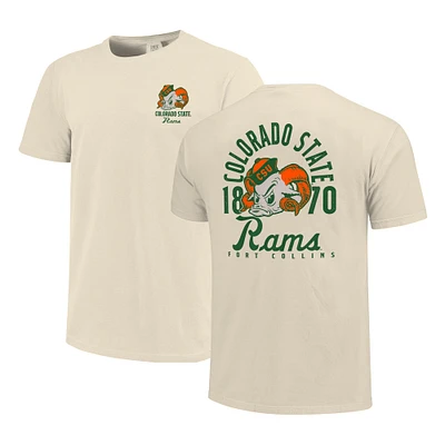 T-shirt crème pour homme avec logo mascotte des Colorado State Rams
