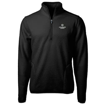 Colorado State Rams Cutter & Buck Team Logo Cascade Eco Sherpa Fleece Quarter-Zip Pullover Jacket - Black