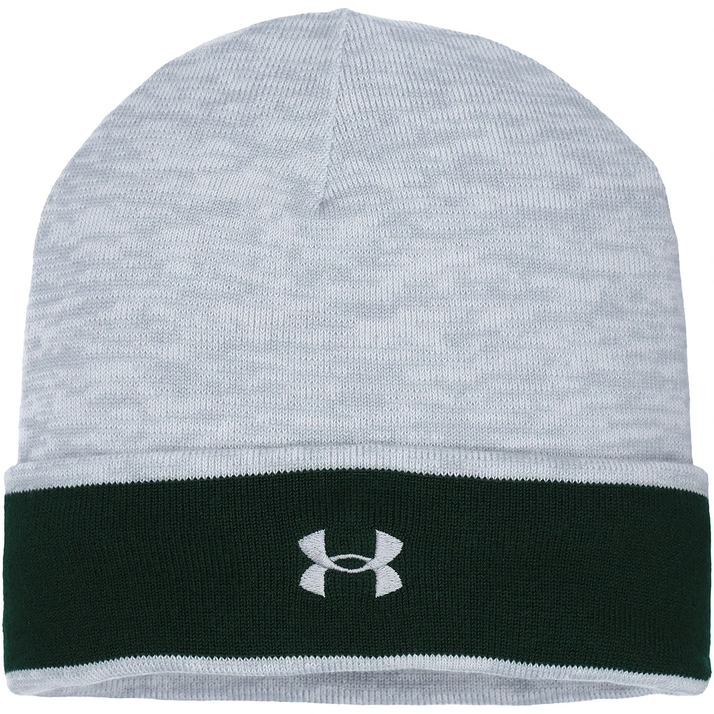 Bonnet en tricot à revers jacquard gris Colorado State Rams pour homme Under Armour